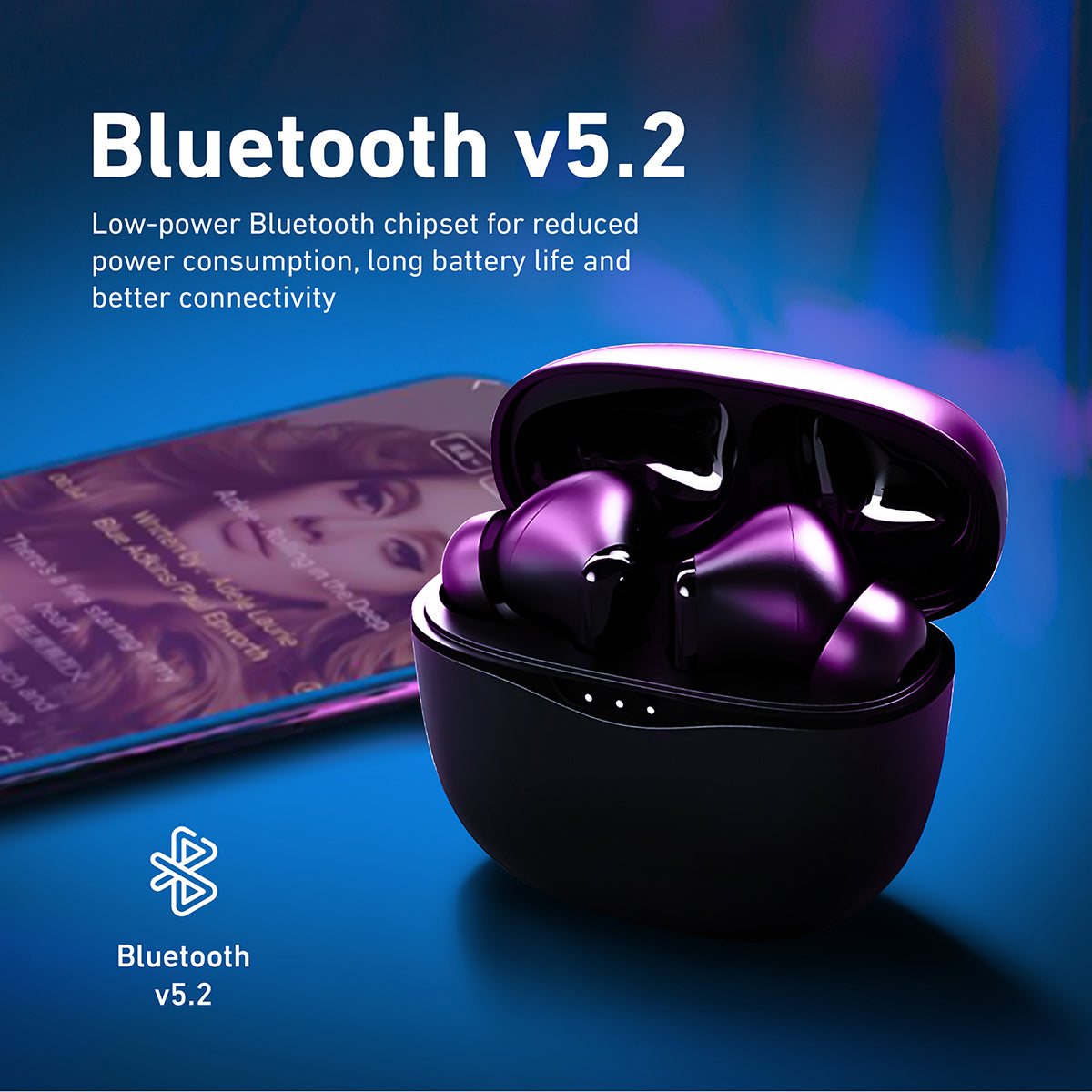 Promate True Wireless Earbuds, In-Ear Hybrid Active Noise Cancelling Bluetooth v5.2 Earphones with Magnetic Closure Charging Case, Mic, IPX6 Water Resistance, Touch Control and 15.5H Playtime for iPhone 12, Samsung S21, iPod, Hybrid-ANC Black