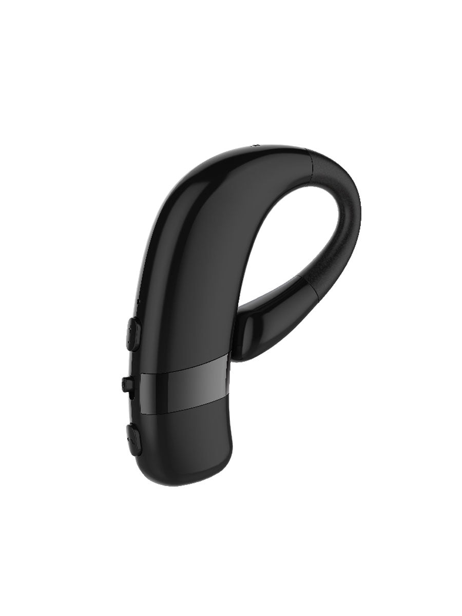 Promate - Bluetooth Headphone Non-Ear Plug, Premium Ear-Hook Wireless Bluetooth v4.2 Headset with Built-In Mic Sweatproof Earphone with Multi-Paring for iPhone XS Max, Huawei p30 Pro, Samsung S10+, Static Black