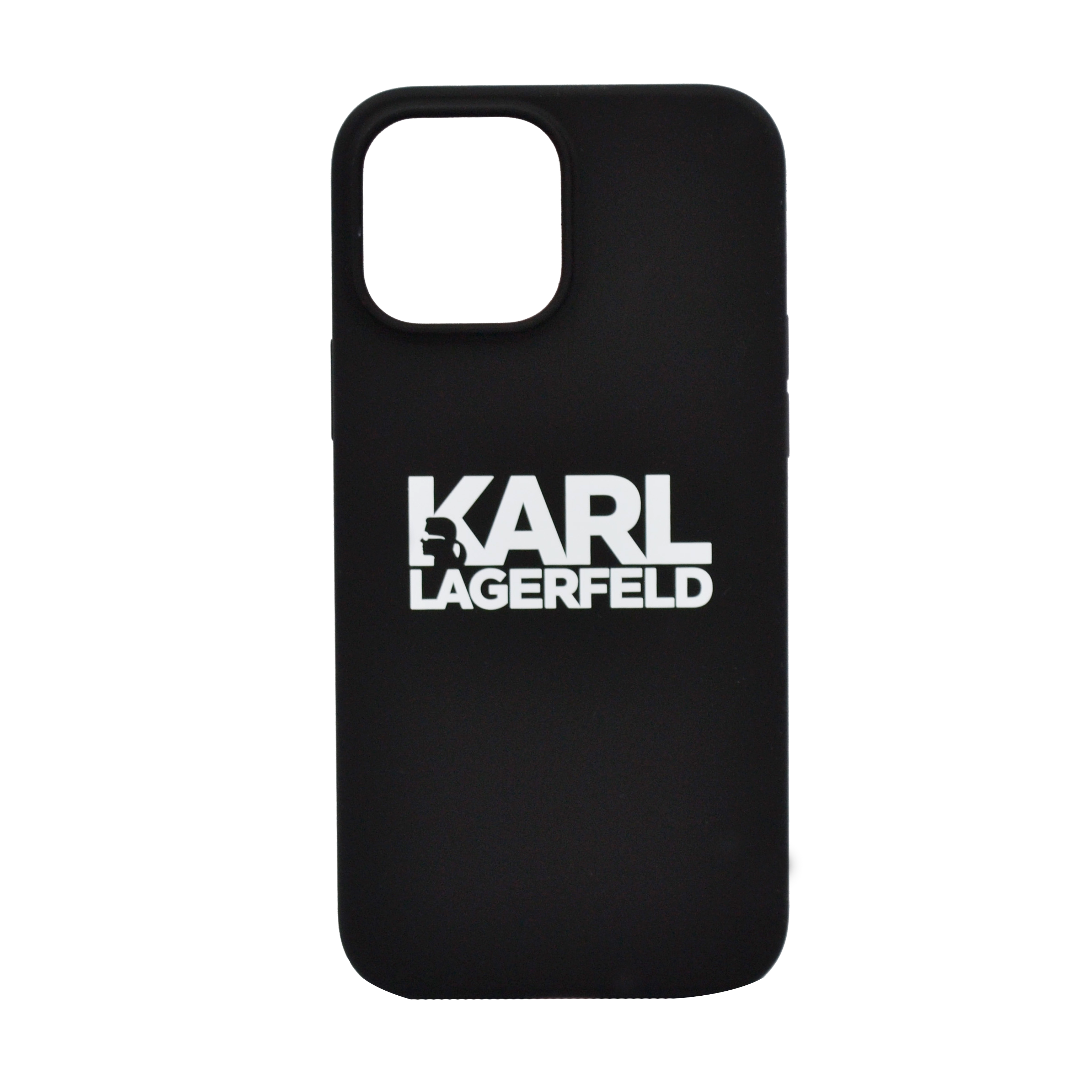 Karl Lagerfeld Liquid Silicone Case Stack Logo For iPhone 13 Pro Max Black