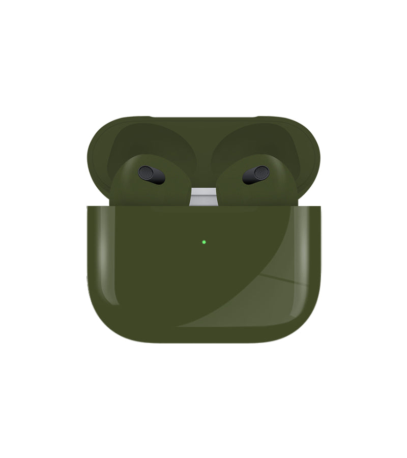 Caviar Customized Airpods 3rd Generation Automotive Grade Scratch Resistant Full Paint Glossy, Army Green