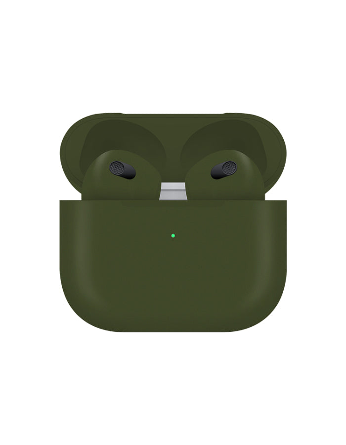 Caviar Customized Airpods 3rd Generation Automotive Grade Scratch Resistant Full Paint Matte, Army Green