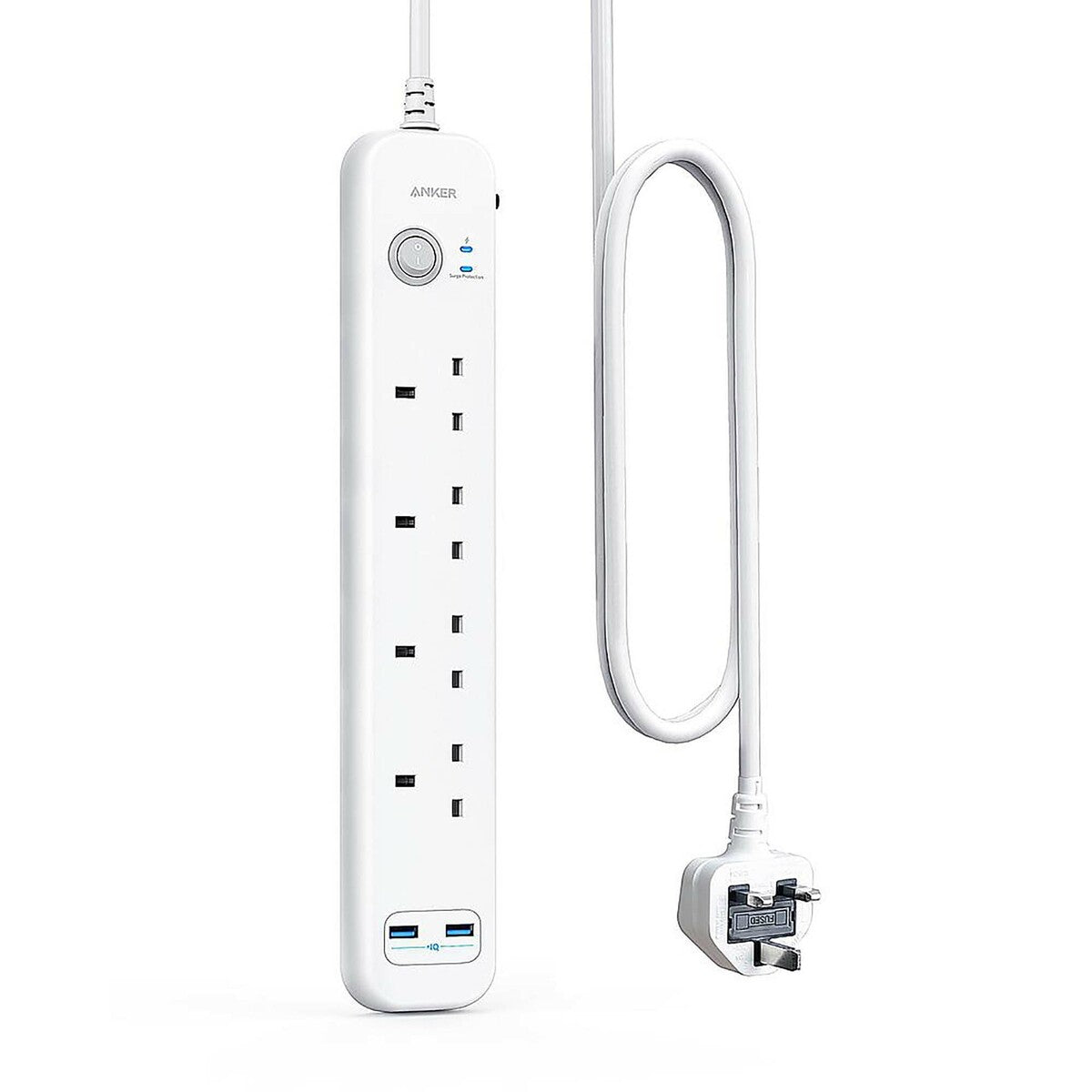 Anker Power Extend Strip 4AC+2 USB-A PIQ White - A9141K21