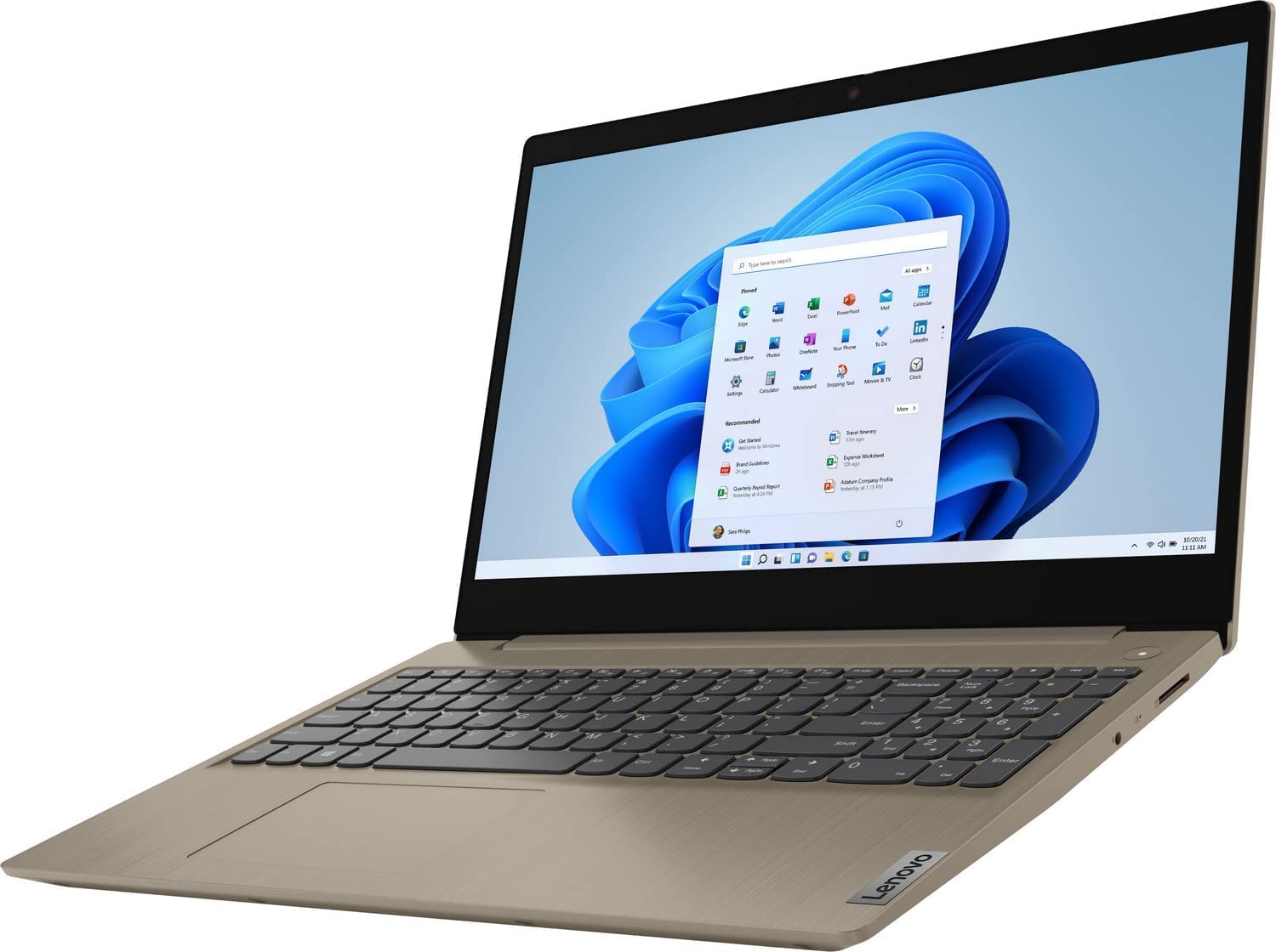 Lenovo 2022 Ideapad 3 Laptop, 15.6" HD Touchscreen, 11th Gen Intel Core i3-1115G4 Processor, 8GB DDR4 RAM, 256GB PCIe NVMe SSD, Windows 11 Home - Almond