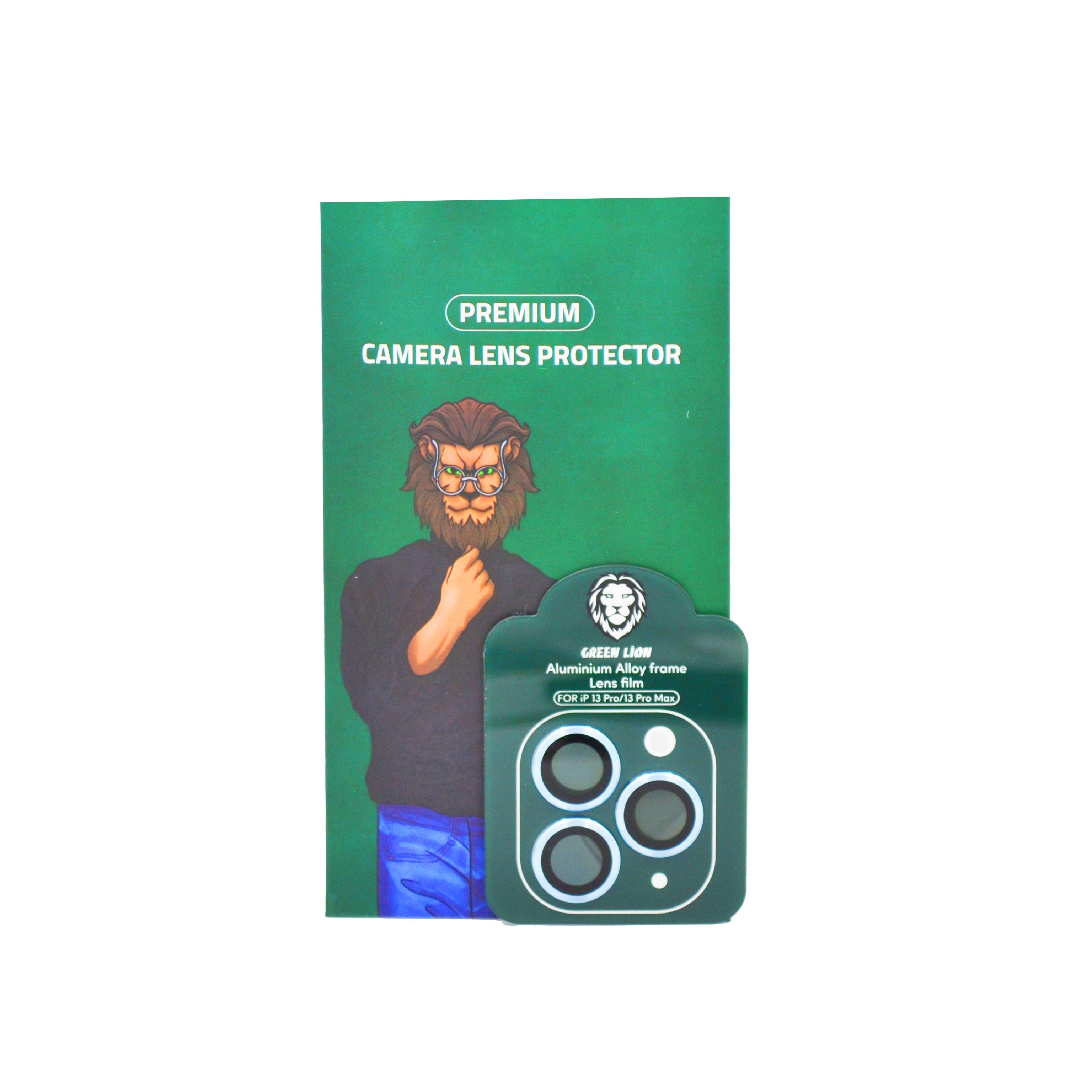 Green Anti Glare Camera Glass Protector For iPhone 13 Pro / Pro Max Blue