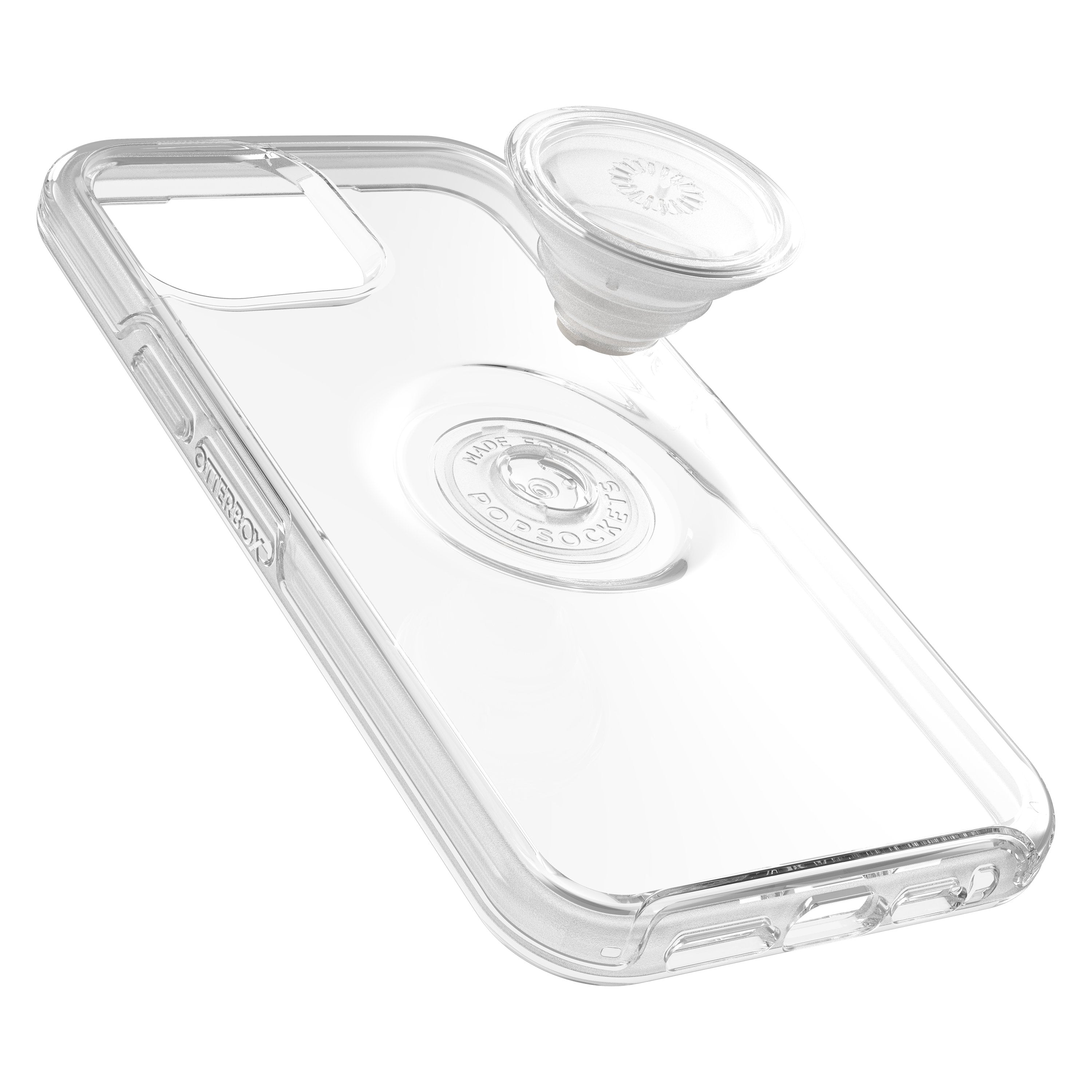 OtterBox OTTER+POP SYMMETRY Apple iPhone 12 Pro Max case - Drop Protection Cover w/ PopSocket Phone Holder, Slim Protective Selfie Case, Wireless Charging Compatible - Clear