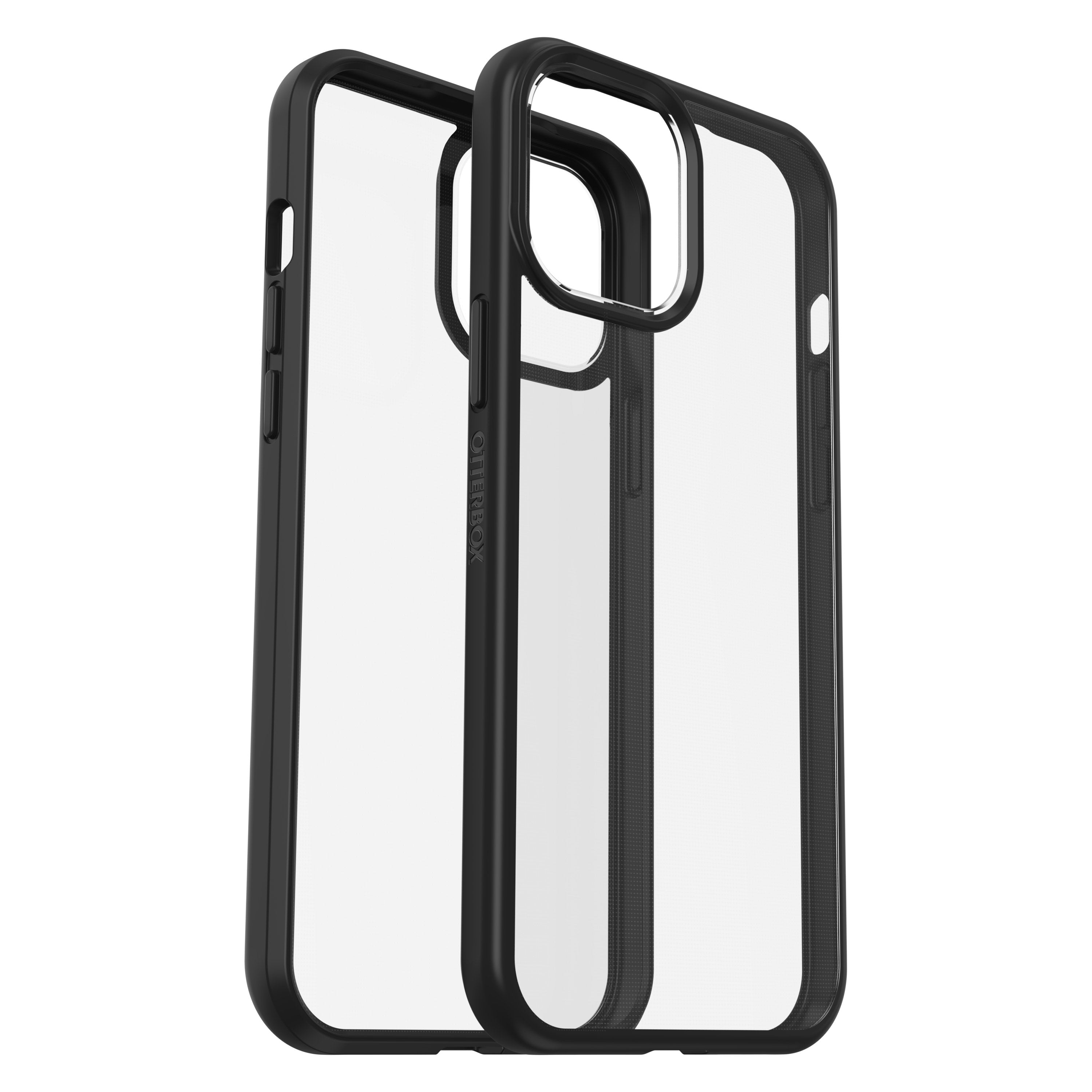 OtterBox Apple iPhone 12 Pro Max React Clear case - Ultra-Slim and Lightweight Cover w/ Military Grade Drop Protection, Wireless Charging Compatible - Clear w/ Black Frame