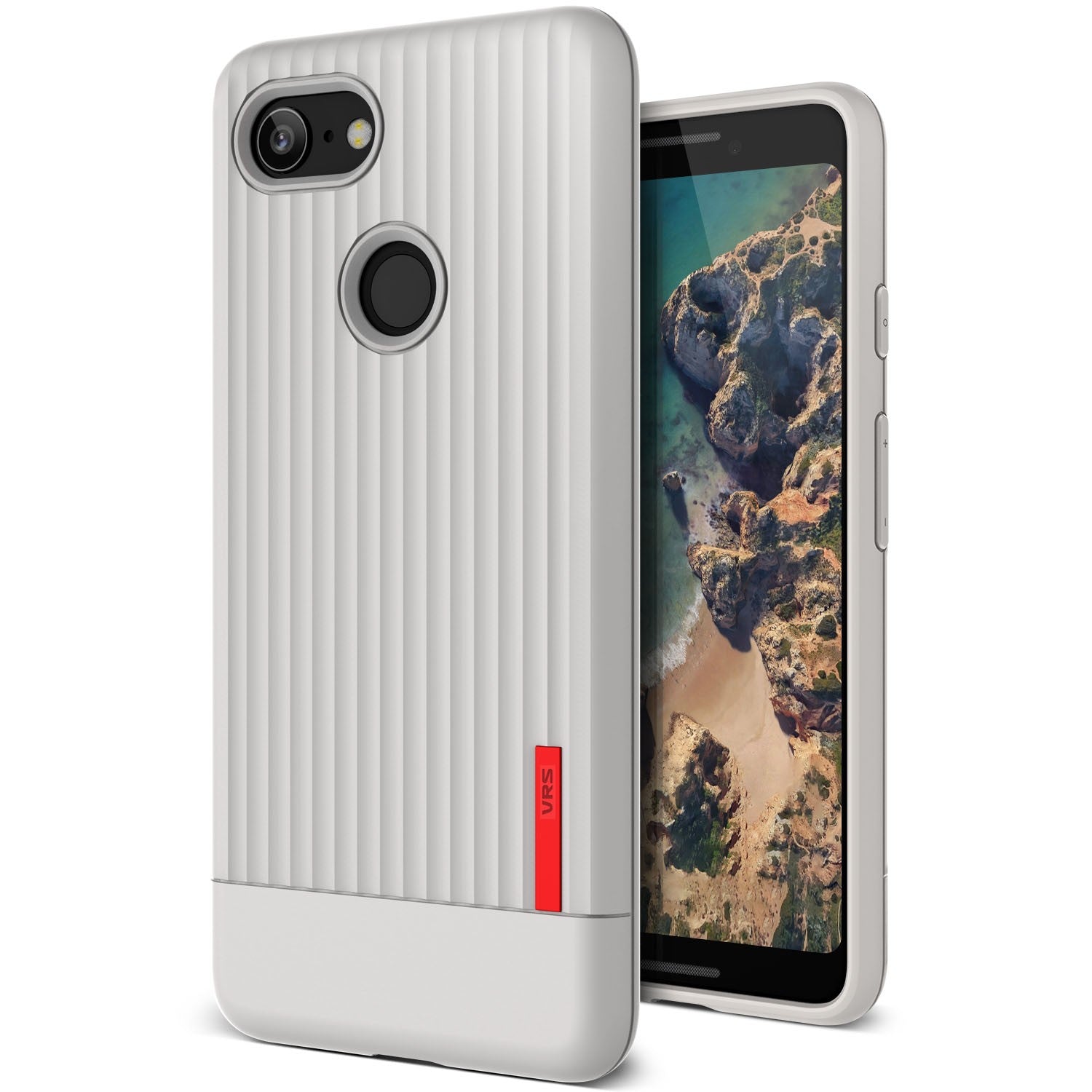 VRS Design Google Pixel 3 Single Fit Label cover / case - Gray / Grey
