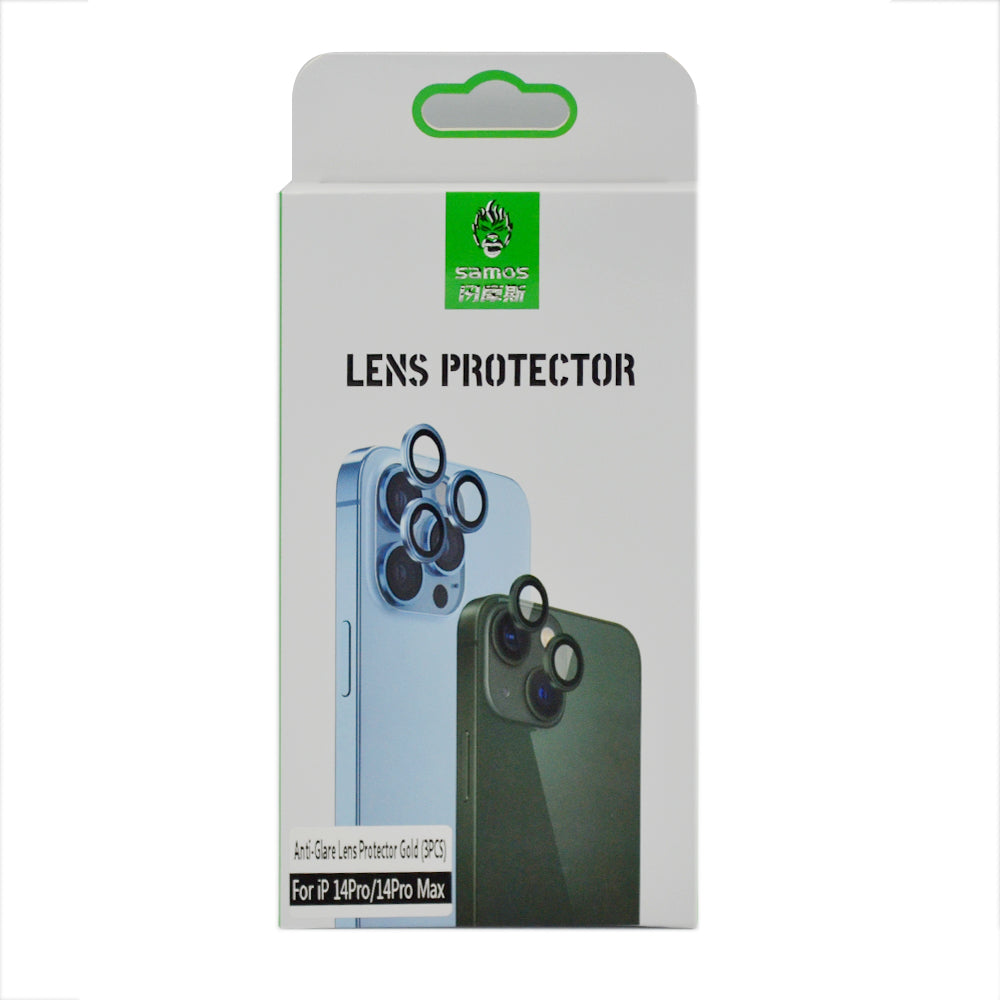 Samos Anti Glare Camera Glass Protector iPhone 14 Pro/14 Pro Max Gold
