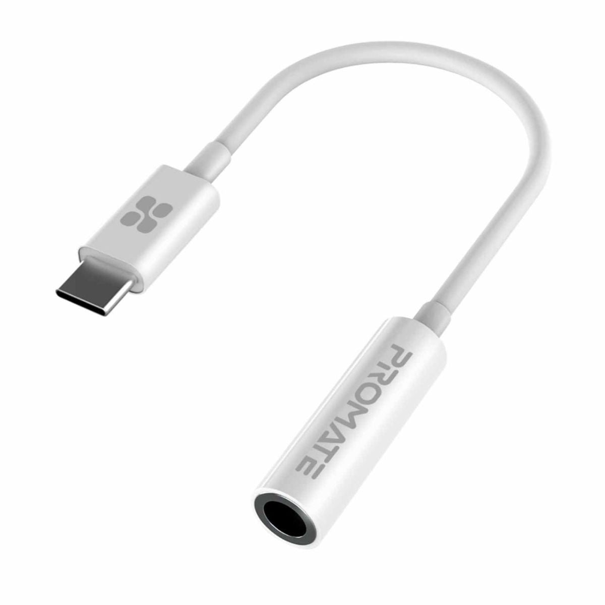 Promate USB-C™ to mm Headphone Jack Adapter, Type C to Fem