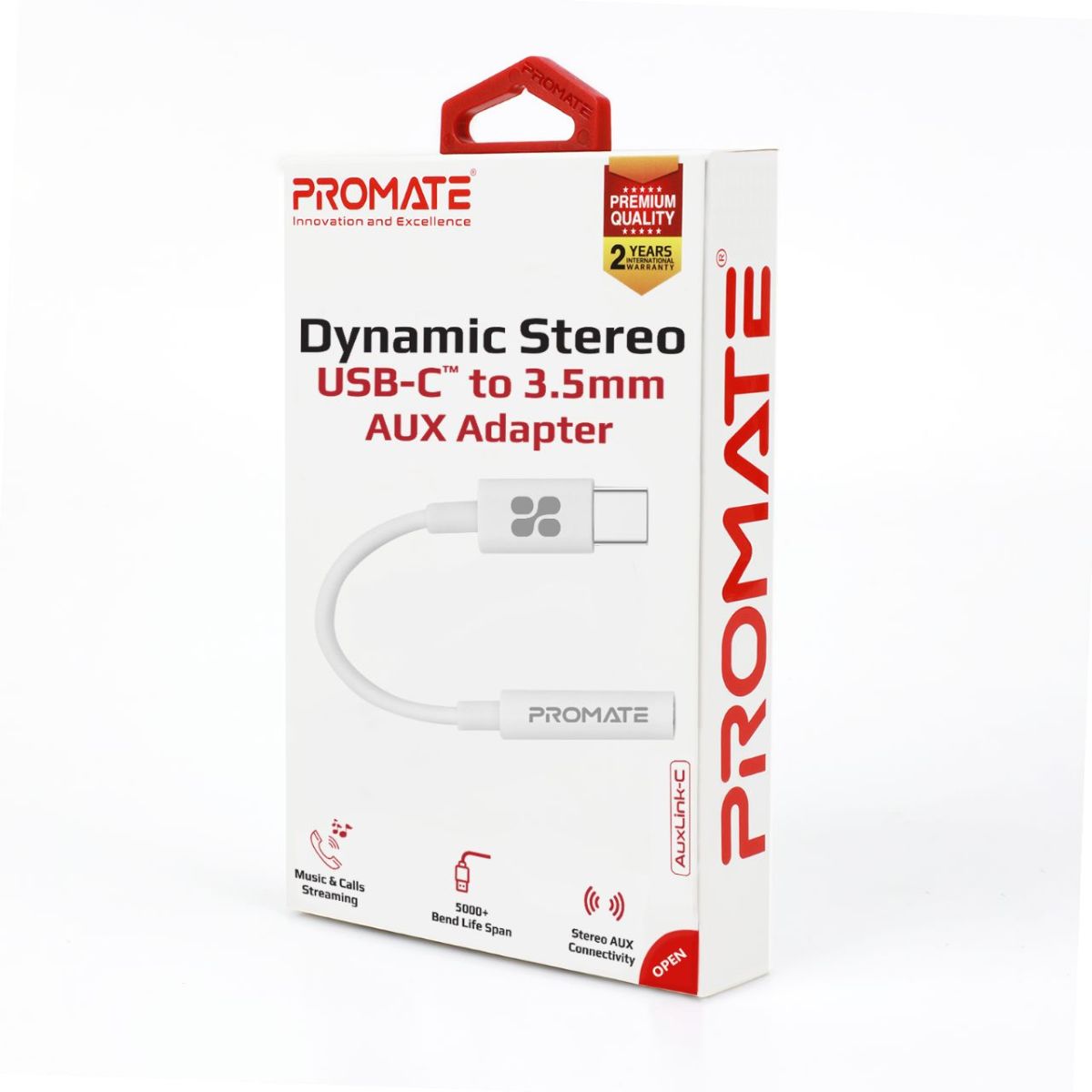 Promate - USB-C™ to 3.5 mm Headphone Jack Adapter, Type C to 3.5mm Female Aux Audio Cable with HD Sound for Google Pixel 2 3 XL, Samsung, Essential, Huawei, Moto, OnePlus, HTC, Xiaomi, AUXLink-C