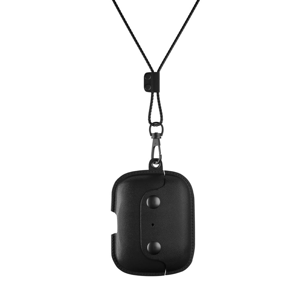 Woodcessories - Premium AirPod Pro Leather Necklace Strap Case - Midnight Black