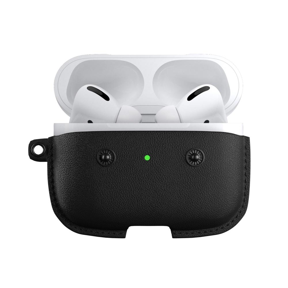 Woodcessories - Premium AirPod Pro Leather Necklace Strap Case - Midnight Black