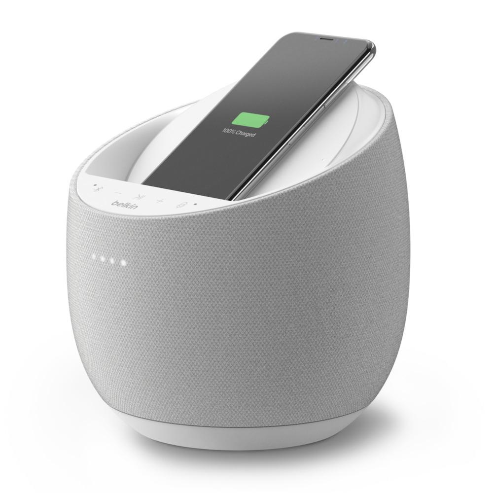 Belkin - SoundForm Elite Hi-Fi Smart Speaker + 10W Wireless Charger - White