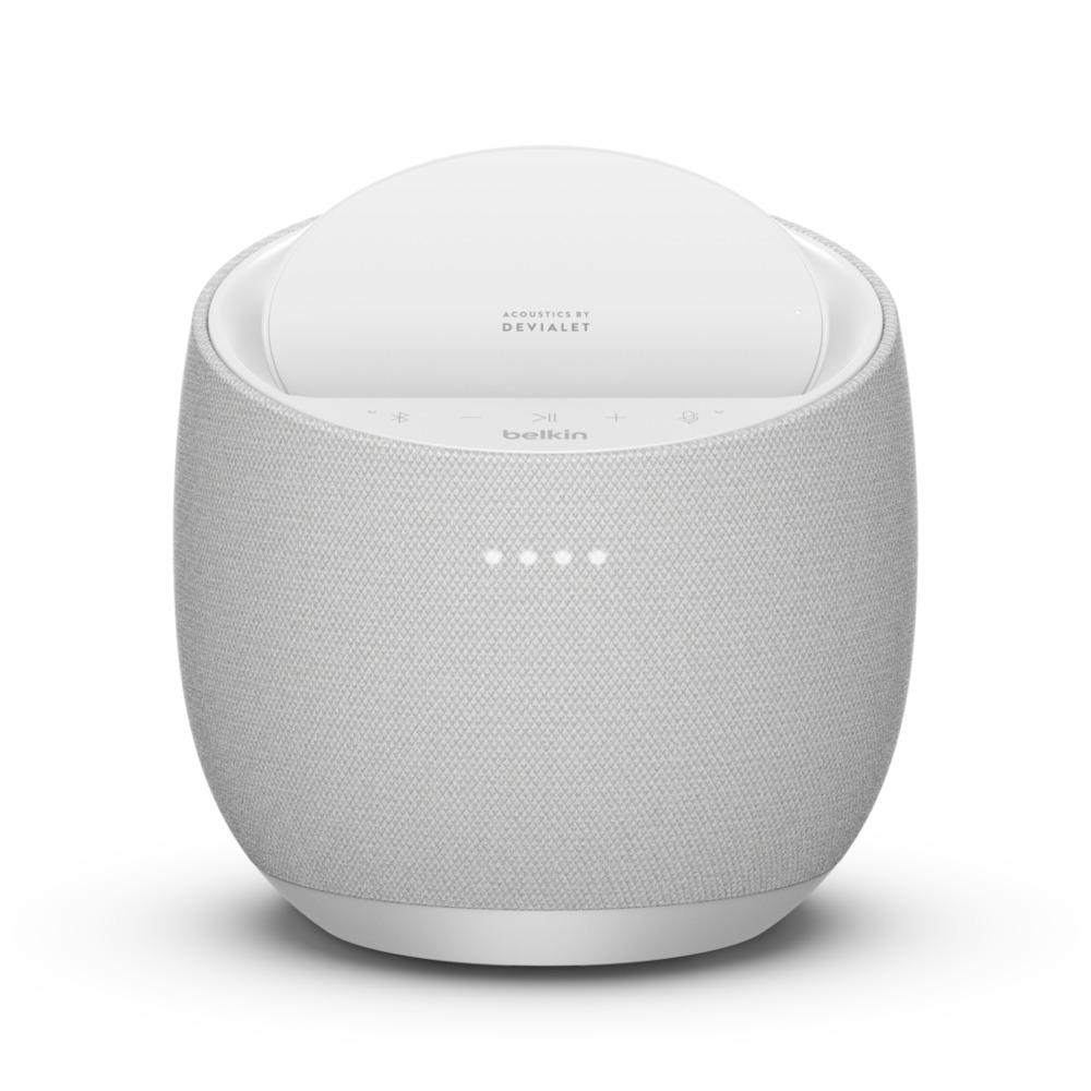 Belkin - SoundForm Elite Hi-Fi Smart Speaker + 10W Wireless Charger - White