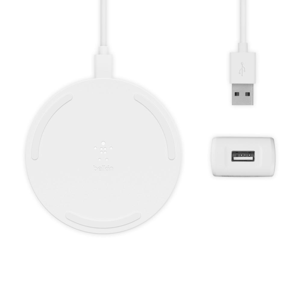 Belkin BOOST UP Wireless Charging Pad - 10W Fast Qi Certified for iPhone 11/11Pro/ 11 Pro Max/Xs Max/XR/XS/X/8 Plus/8, Samsung Galaxy Note 10, 10+, Huawei  & other QI enabled devices - White