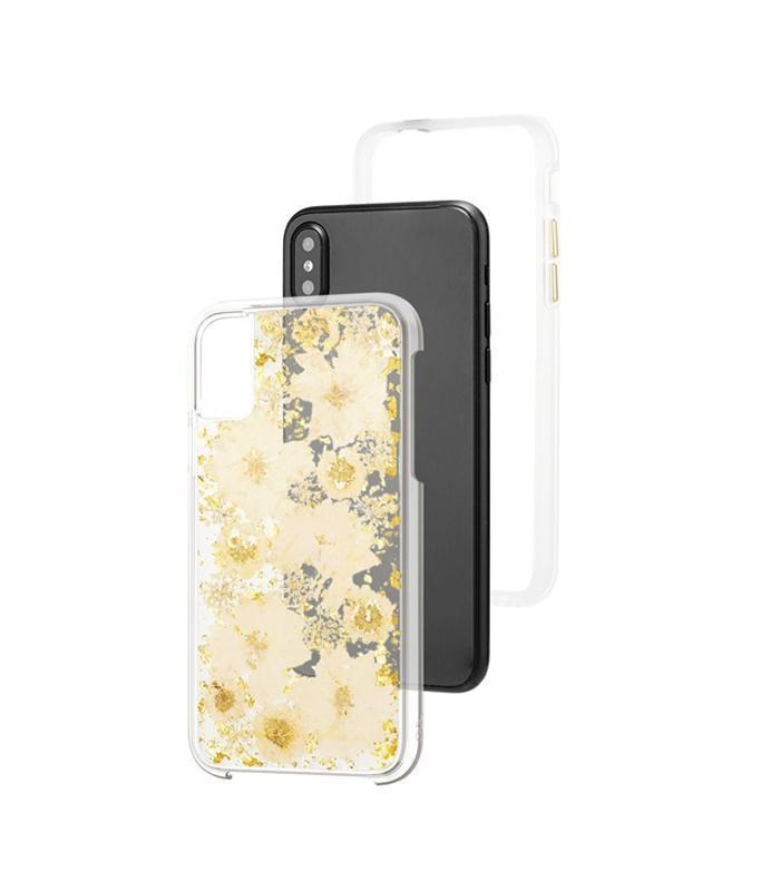 Case-Mate - Karat Petals Case for iPhone XS/X Antique White