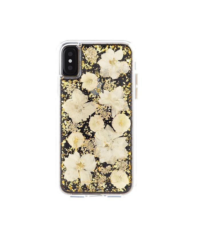 Case-Mate - Karat Petals Case for iPhone XS/X Antique White