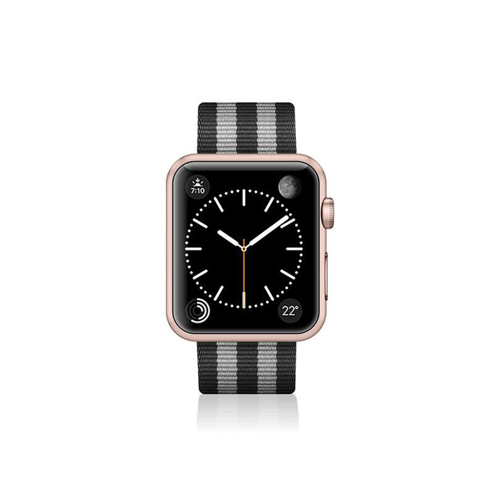 Casetify - Apple Watch Band Nylon Fabric All Series 38mm Black Stripes
