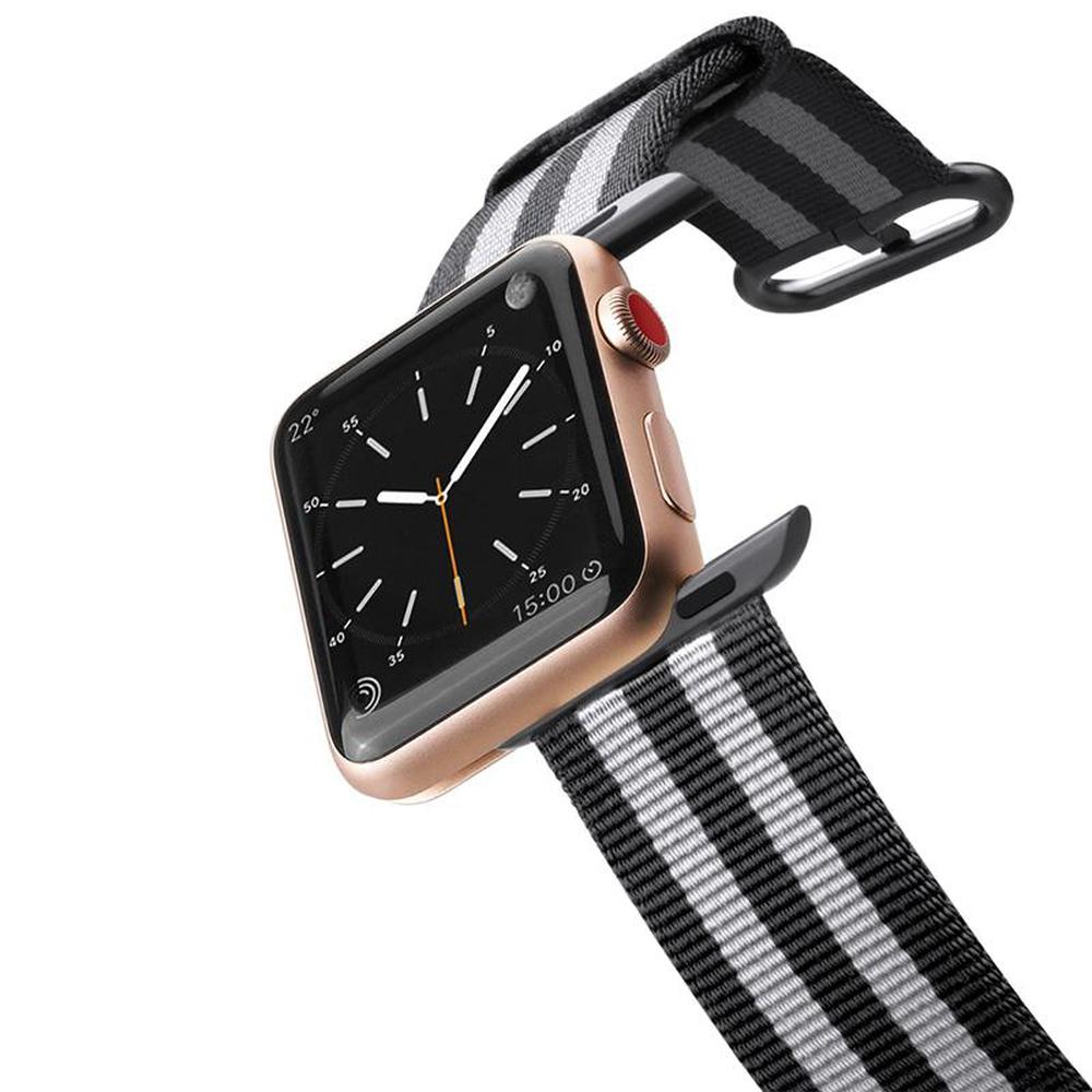 Casetify - Apple Watch Band Nylon Fabric All Series 42mm Black Stripes
