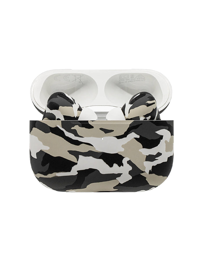 Caviar Customized Airpods Pro Automotive Grade Scratch Resistant Paint Camouflage Glossy, Black