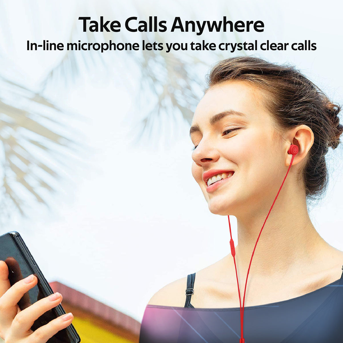 Promate - In-Ear Earphones, Universal Dynamic Hi-Res Noise Isolating Wired Earphones with Built-In Mic, Remote Control, HD Sound Quality and 1.2m Tangle-Free Cord for Smartphones, Tablets, Pc, MP3 Player, Duet Red