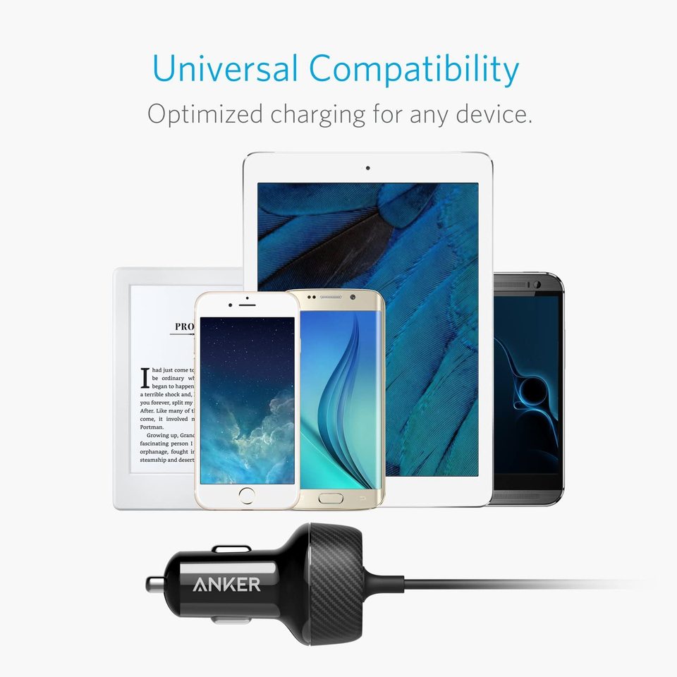 Anker Powerdrive 2 Elite With Lightning Connector UN Black - A2214H11