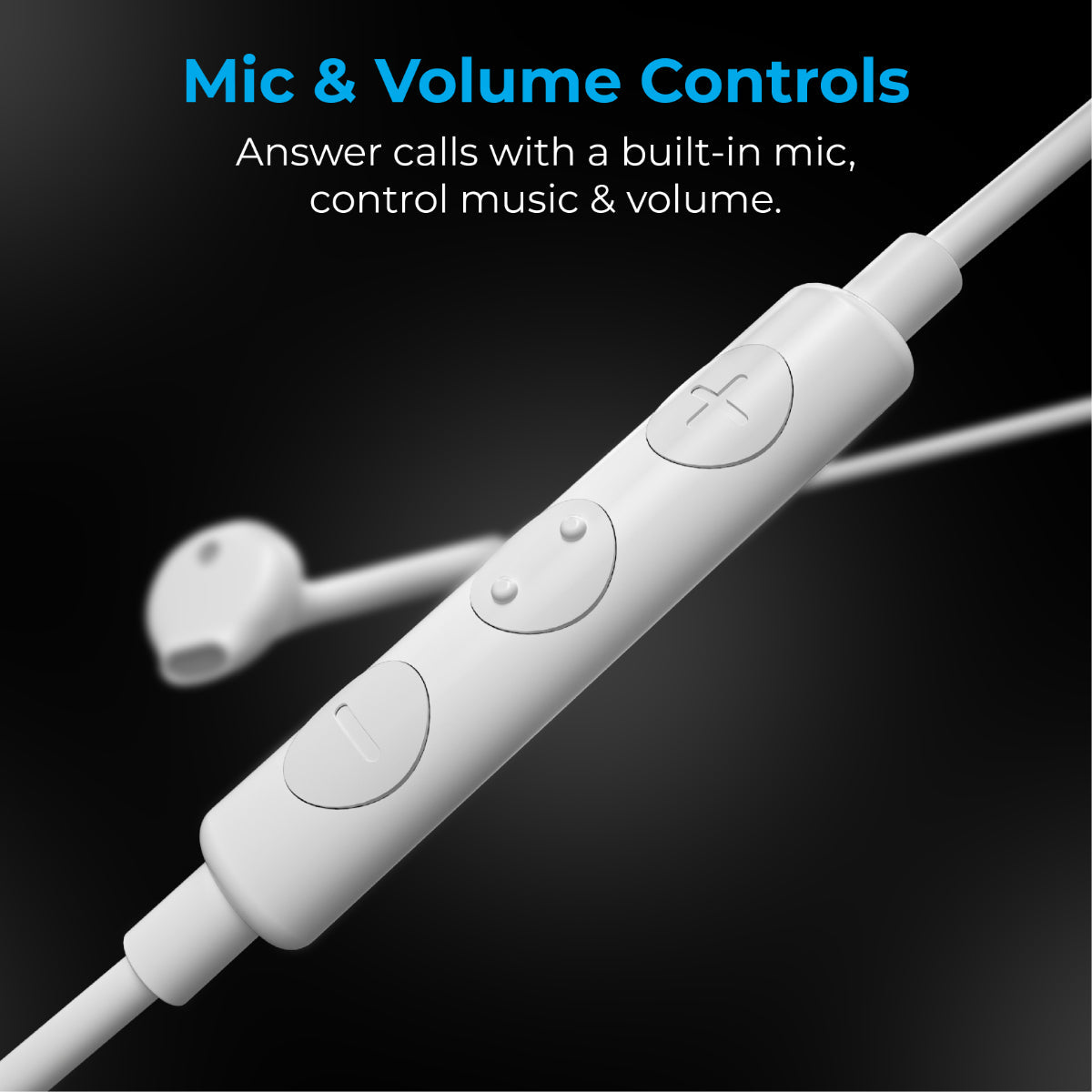 Promate Earbuds with Lightning Connector, In-Ear Apple MFi Certified Mono Earphone with Mic and In-Line Volume Control for iPhone 12/12 Mini/12 Pro Max/12 Pro and Lightning Connector Devices, GearPod-LT White