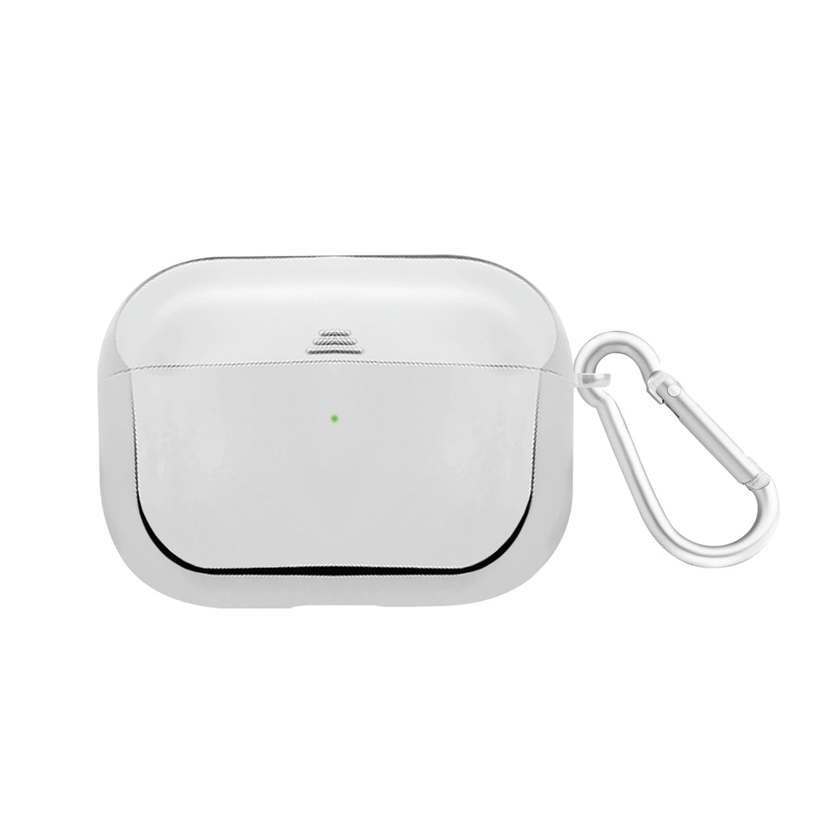 Promate AirPods Pro Case, Lightweight Impact-Resistant Electroplated TPU Slim-Fit Protective Cover with Wireless Charging Compatible, Anti-Slip and Scratch Resistant for Apple AirPods Pro, Gowy-Pro Silver