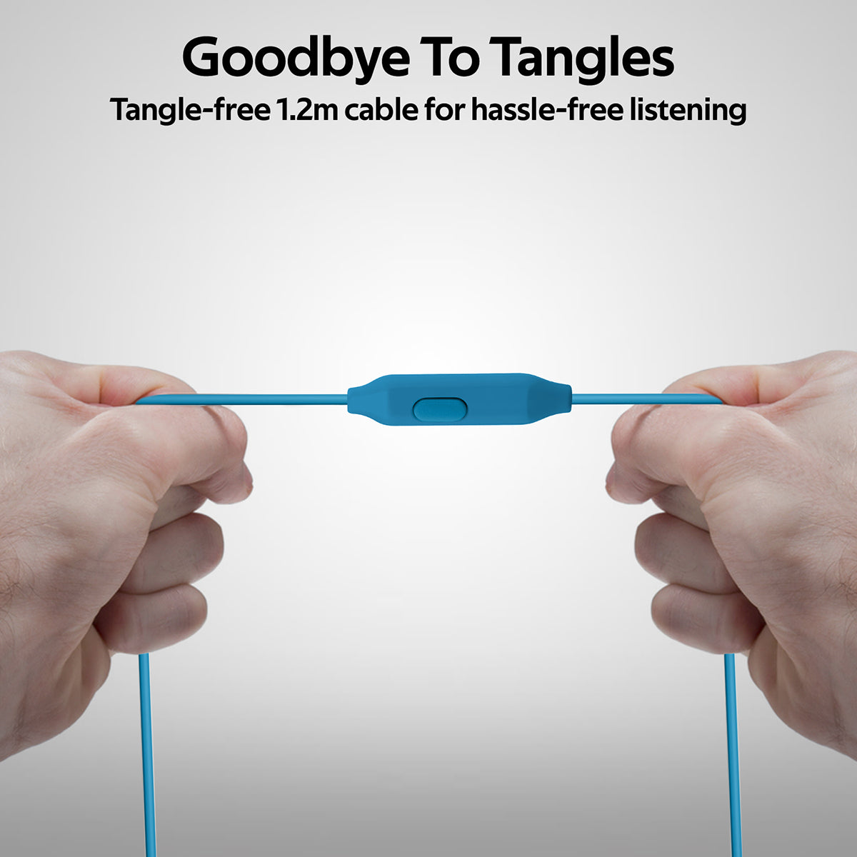 Promate - In-Ear Wired Headphones, Premium Metallic Hi-Fi Stereo Wired Earphone with Built-in Mic, Comfortable Secure Fit Earbuds, 1.2m Tangle-Free Cord and One-Button Control for Smartphones, Tablets, Pc, MP3 Player, Ingot Blue