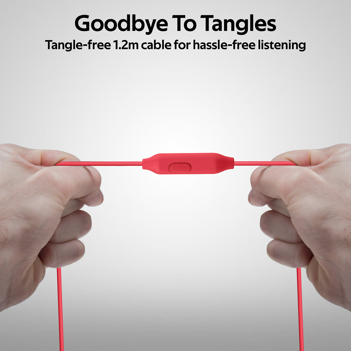 Promate - In-Ear Wired Headphones, Premium Metallic Hi-Fi Stereo Wired Earphone with Built-in Mic, Comfortable Secure Fit Earbuds, 1.2m Tangle-Free Cord and One-Button Control for Smartphones, Tablets, Pc, MP3 Player, Ingot Red