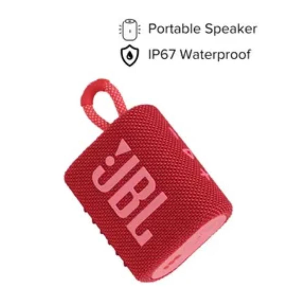 JBL Go 3 Portable Bluetooth Speaker - Red