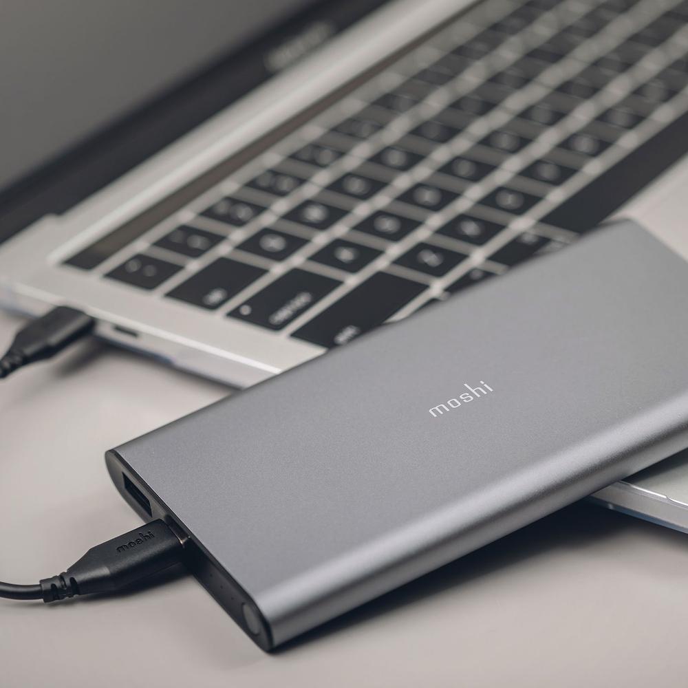 Moshi - IonBank 5000 mAh Portable Battery- Titanium Gray