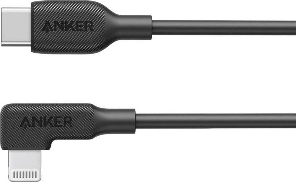 Anker C to Right Angle Lightning Cable 3ft Black - Y2360h11