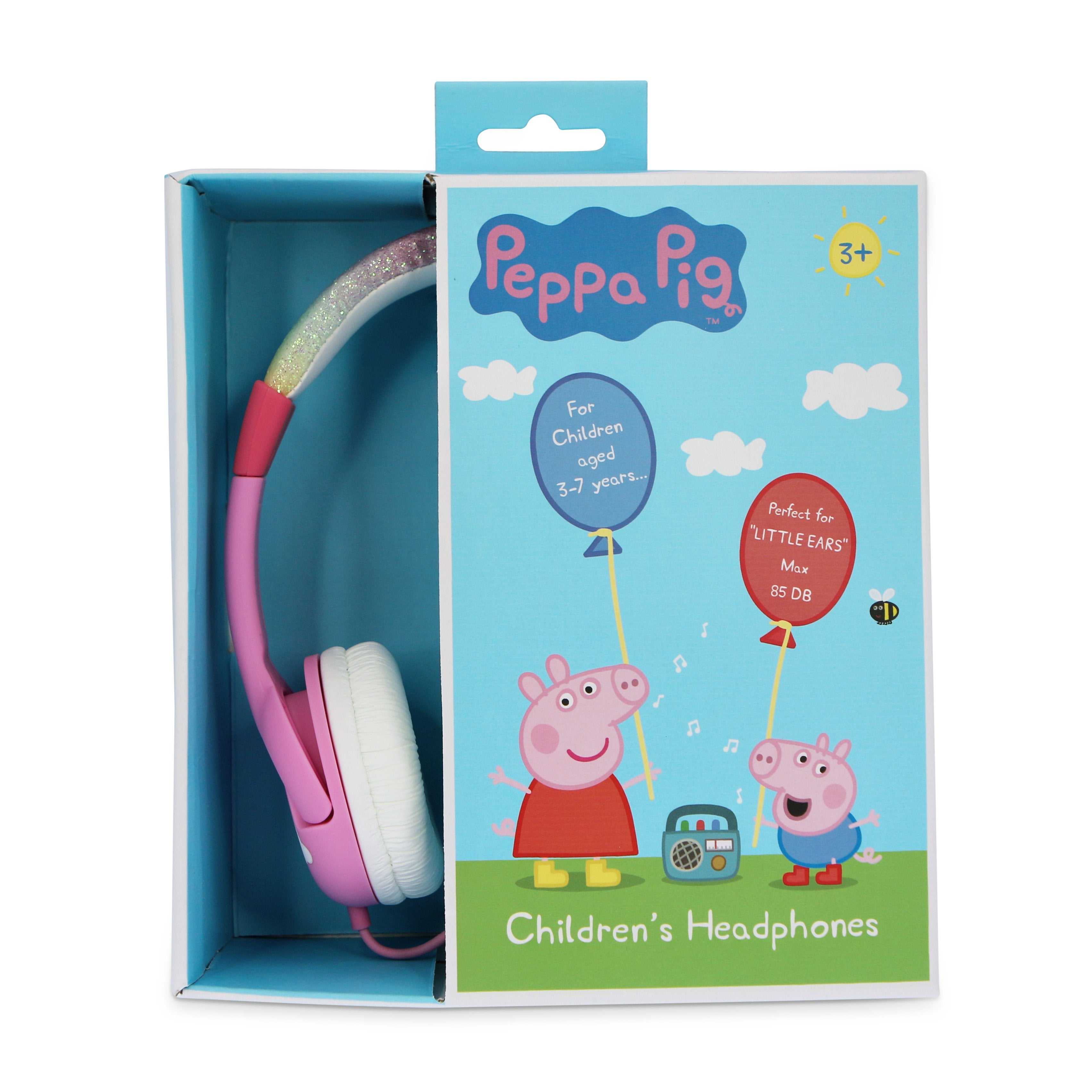 OTL Peppa OnEar Wired Headphone - Safe Volume Limiting @85dB, Foldable & Ajustable, Superb Sound Quality,  Works w/ Smartphones, Tablets, Ninetendo Switch, Laptops & devices w/ 3.5mm port - Princess