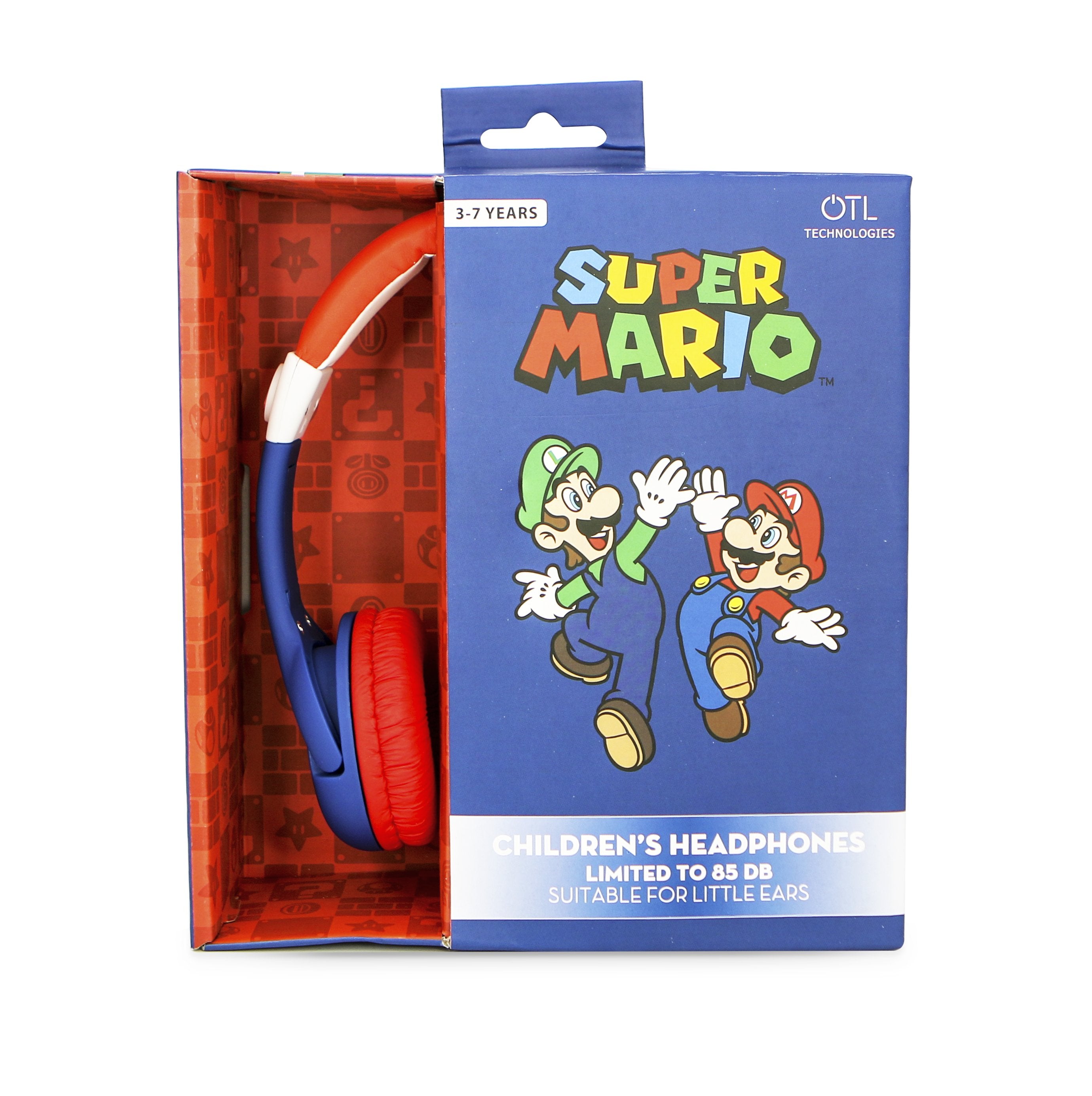 OTL SuperMario OnEar Wired Headphone - Safe Volume Limiting @85dB, Foldable & Adjustable, Superb Sound Quality,  Works w/ Smartphones, Tablets, Ninetendo Switch, Laptops & devices w/ 3.5mm port - Mario