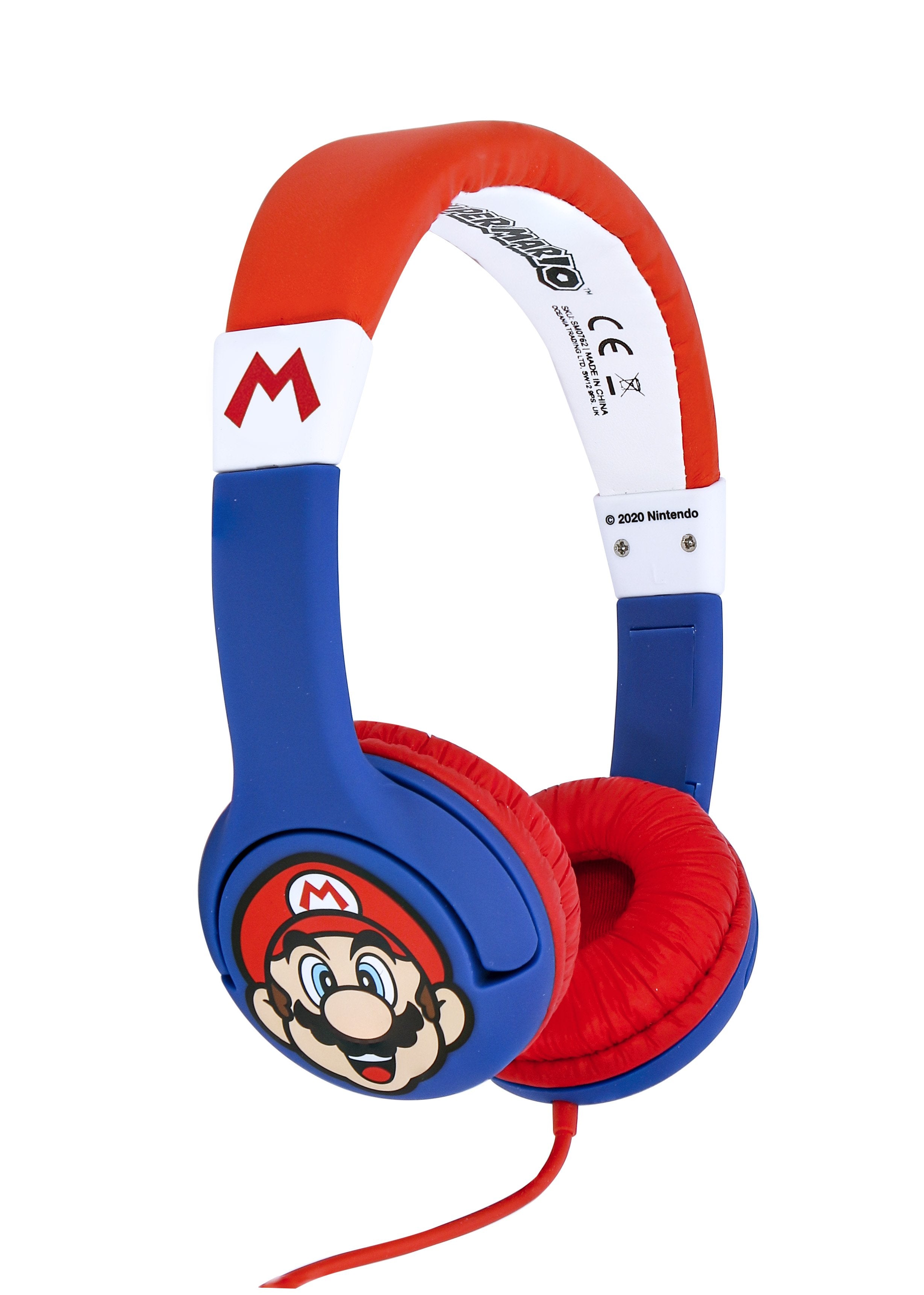 OTL SuperMario OnEar Wired Headphone - Safe Volume Limiting @85dB, Foldable & Adjustable, Superb Sound Quality,  Works w/ Smartphones, Tablets, Ninetendo Switch, Laptops & devices w/ 3.5mm port - Mario