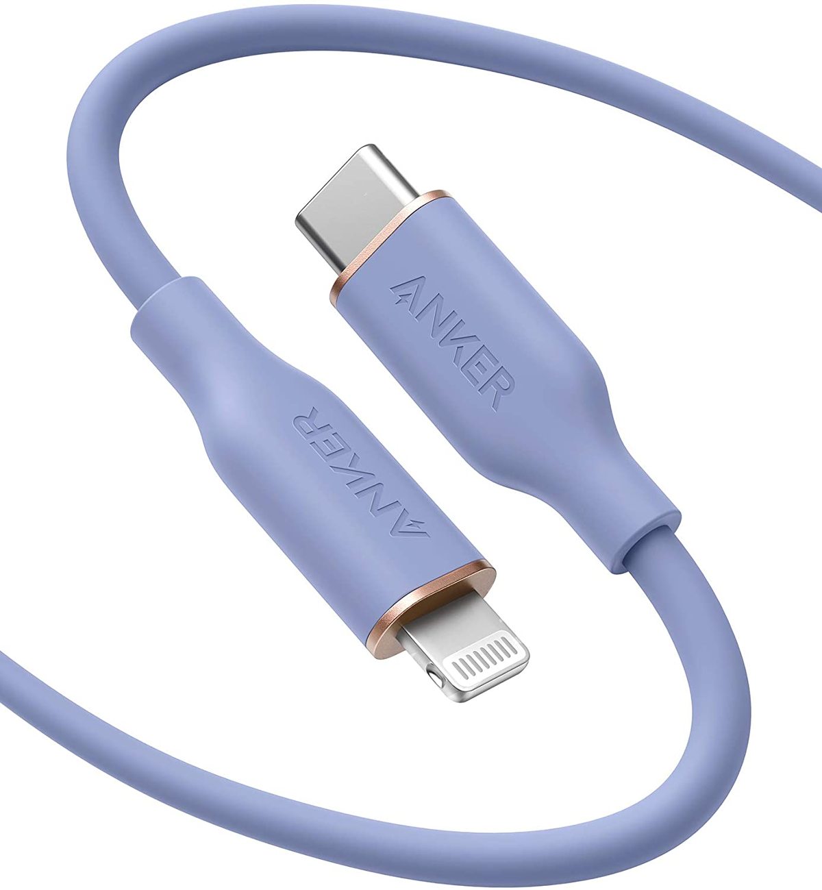 Anker Powerline III Flow USB-C With Lightning Connector 3ft Purple  - A8662HQ1
