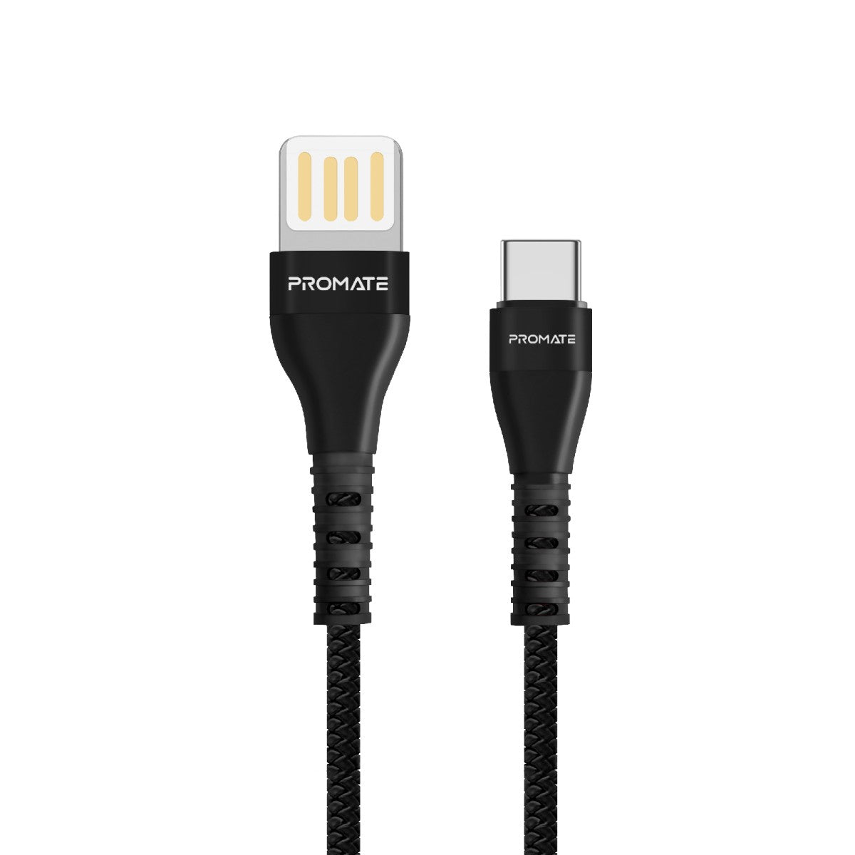 Promate - USB-C to Reversible USB-A Charging Cable, High-Speed Fast Sync Charge 2A Type-C Cable with 1.2m Tangle Free Cord and Long Bend Lifespan for Samsung Galaxy Note 9, S9, S9+, S8, S8+, LG V30, V20, Nintendo Switch, Vigoray-C.Black