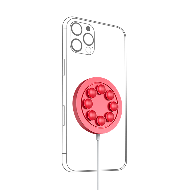 WIWU Protective Silicone Case for MagSafe Charger - Red