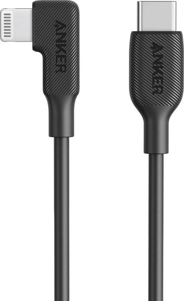 Anker C to Right Angle Lightning Cable 3ft Black - Y2360h11