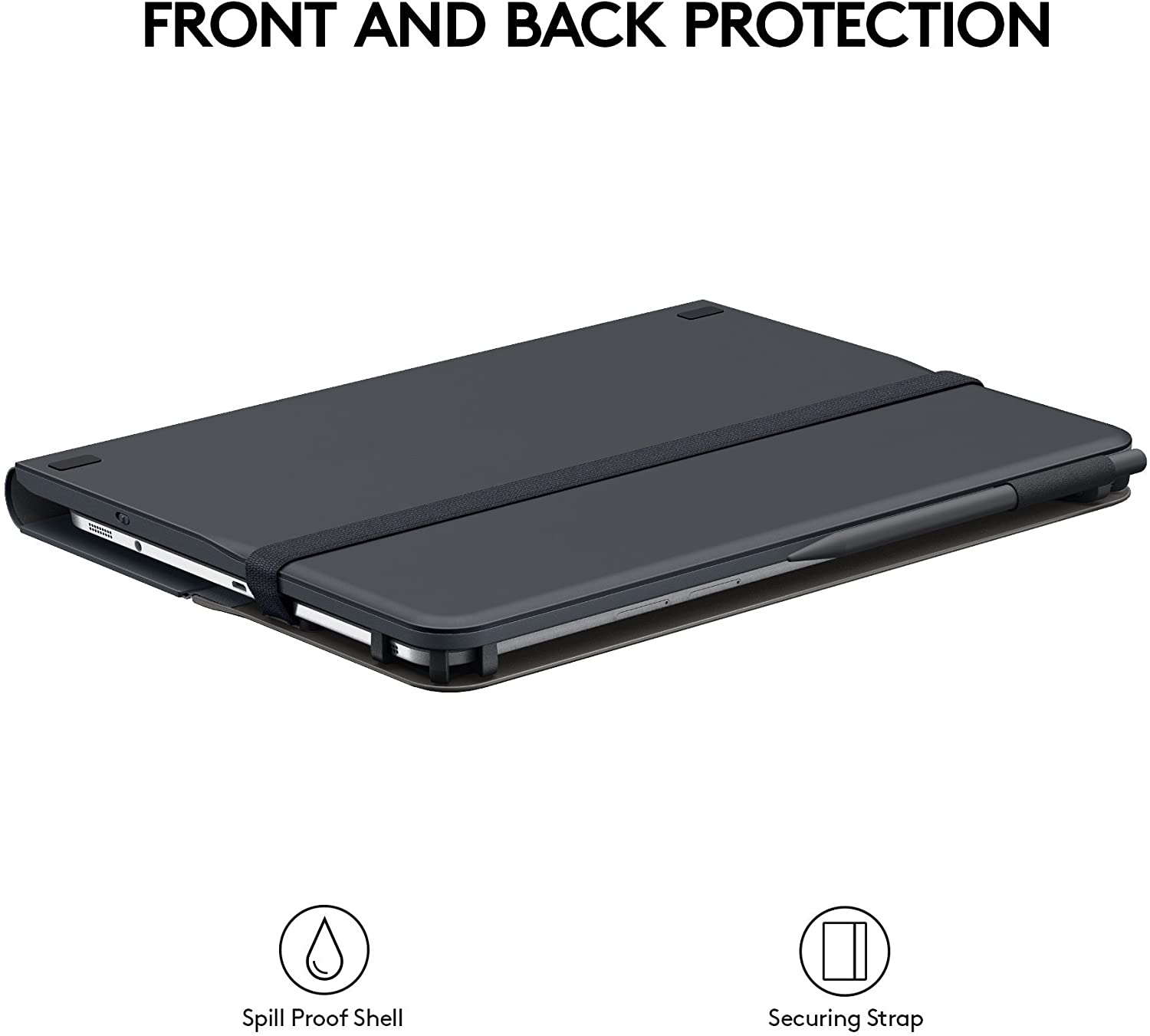 Logitech Universal Folio with Integrated Bluetooth 3.0 Keyboard for 9-10" Apple, Android, Windows Tablets - Compatible with Models Listed