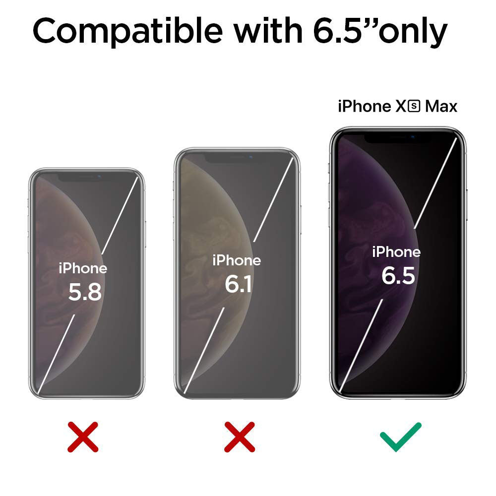 Spigen iPhone XS Max GLAStR Slim HD Premium Tempered Glass Screen Protector - Case Friendly