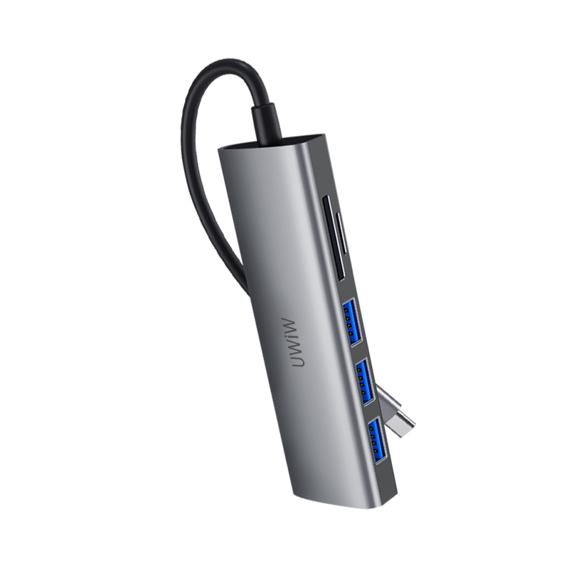 WIWU Alpha 532ST 5 In 1 Multi-Function USB-C - Gray