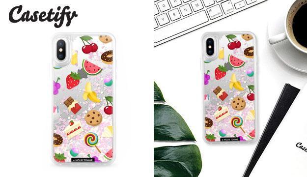 Casetify - Glitter Case Unicorn Sweet Emojis for iPhone XS/X