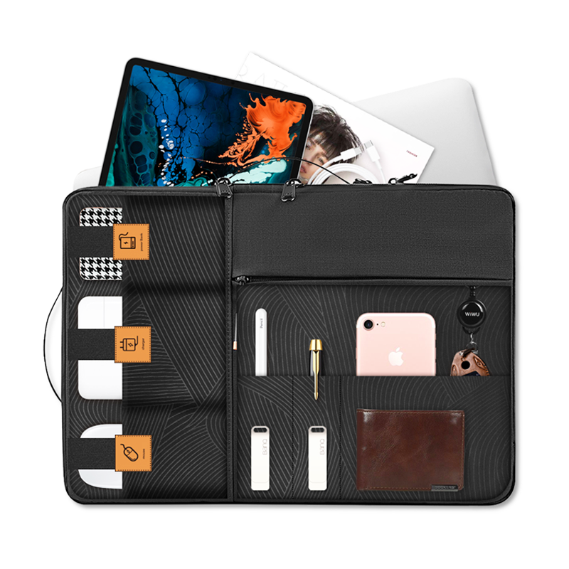 WIWU Alpha Double Layer Sleeve Bag For 15.6" Laptop - Black