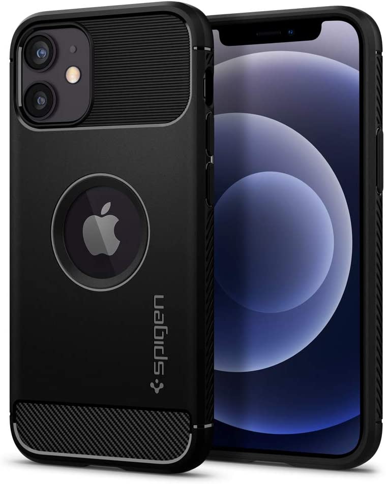Spigen Rugged Armor designed for iPhone 12 Mini case/cover - Matte Black