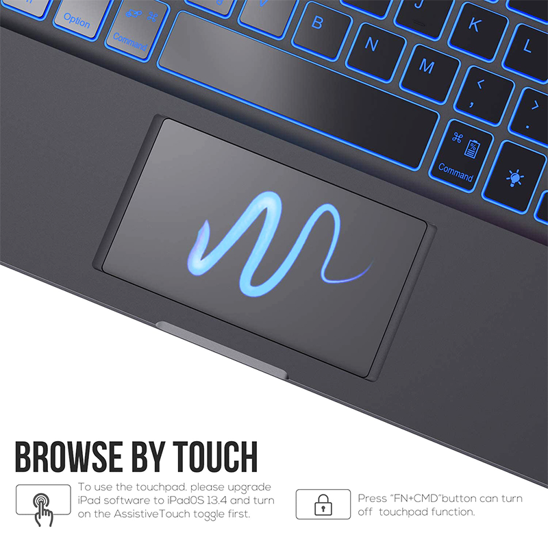 WIWU Waltz Rotating Wireless Keyboard For Ipad 10.9"/11" - Black
