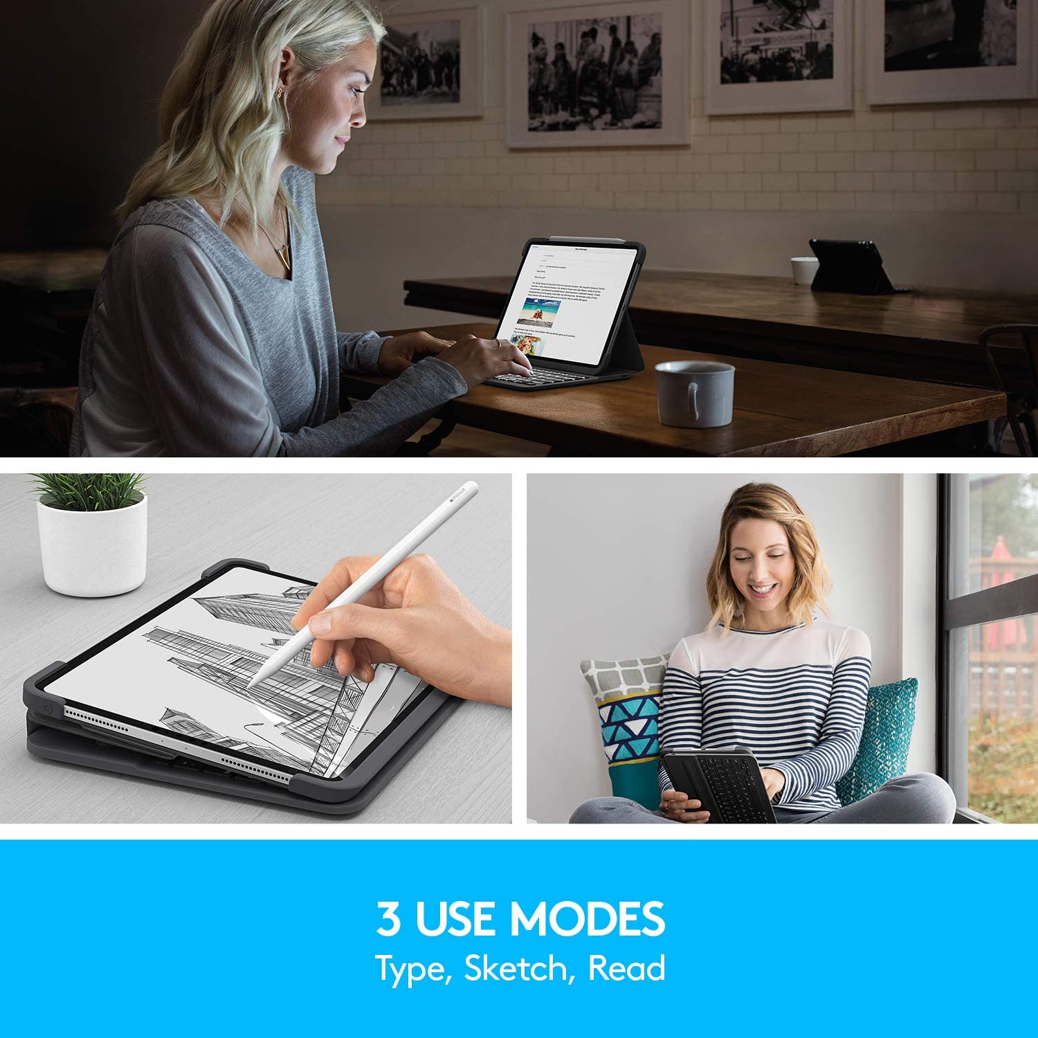 Slim Folio Pro for iPad Pro 11-inch (1st and 2nd gen) - GRAPHITE - ARA (101) - BT - N/A - INTNL - OTHERS