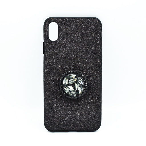 Bling Pop Socket Case iPhone XS Black