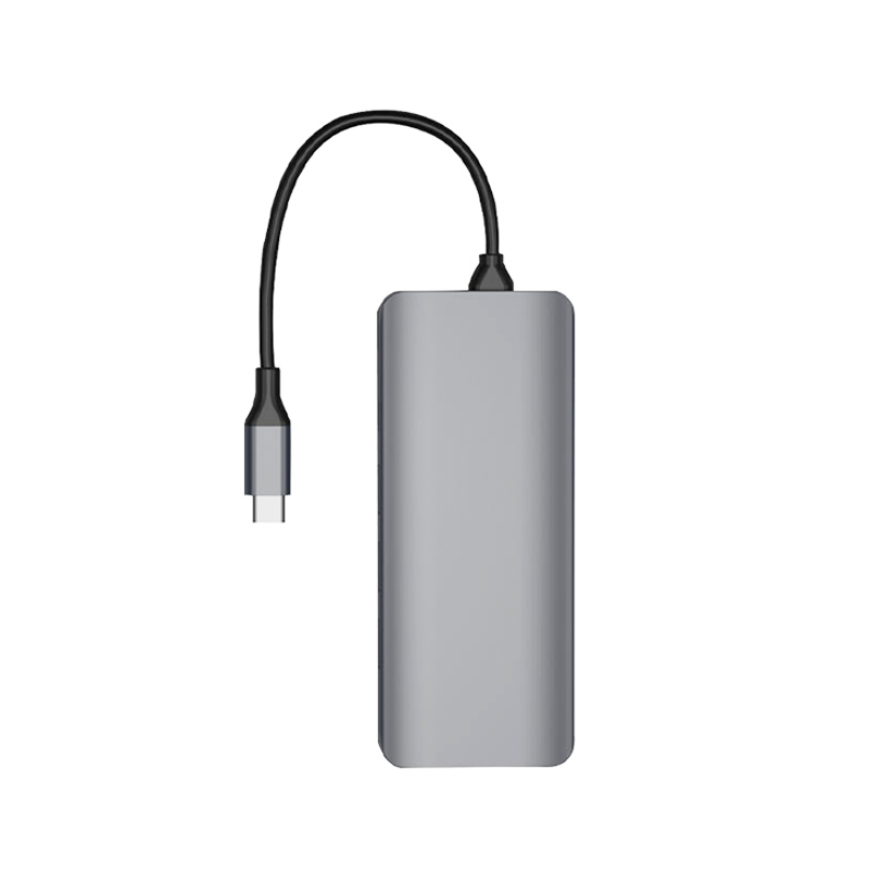 WIWU Alpha 12 In 1 Type C Hub Multi-Function Adapter Portable Mini Size - Gray